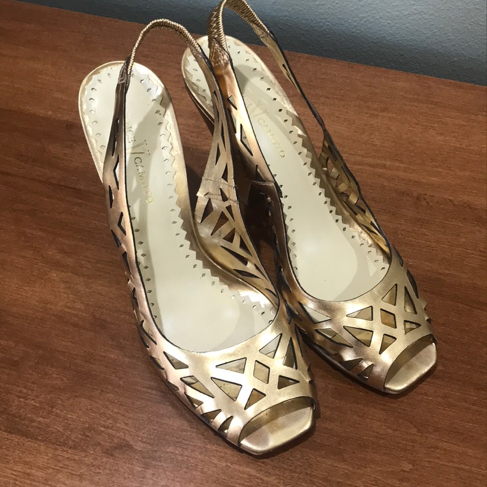 Vince Camuto Gold heels